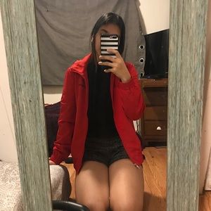 Tomy Hilfiger Red hooded raincoat
